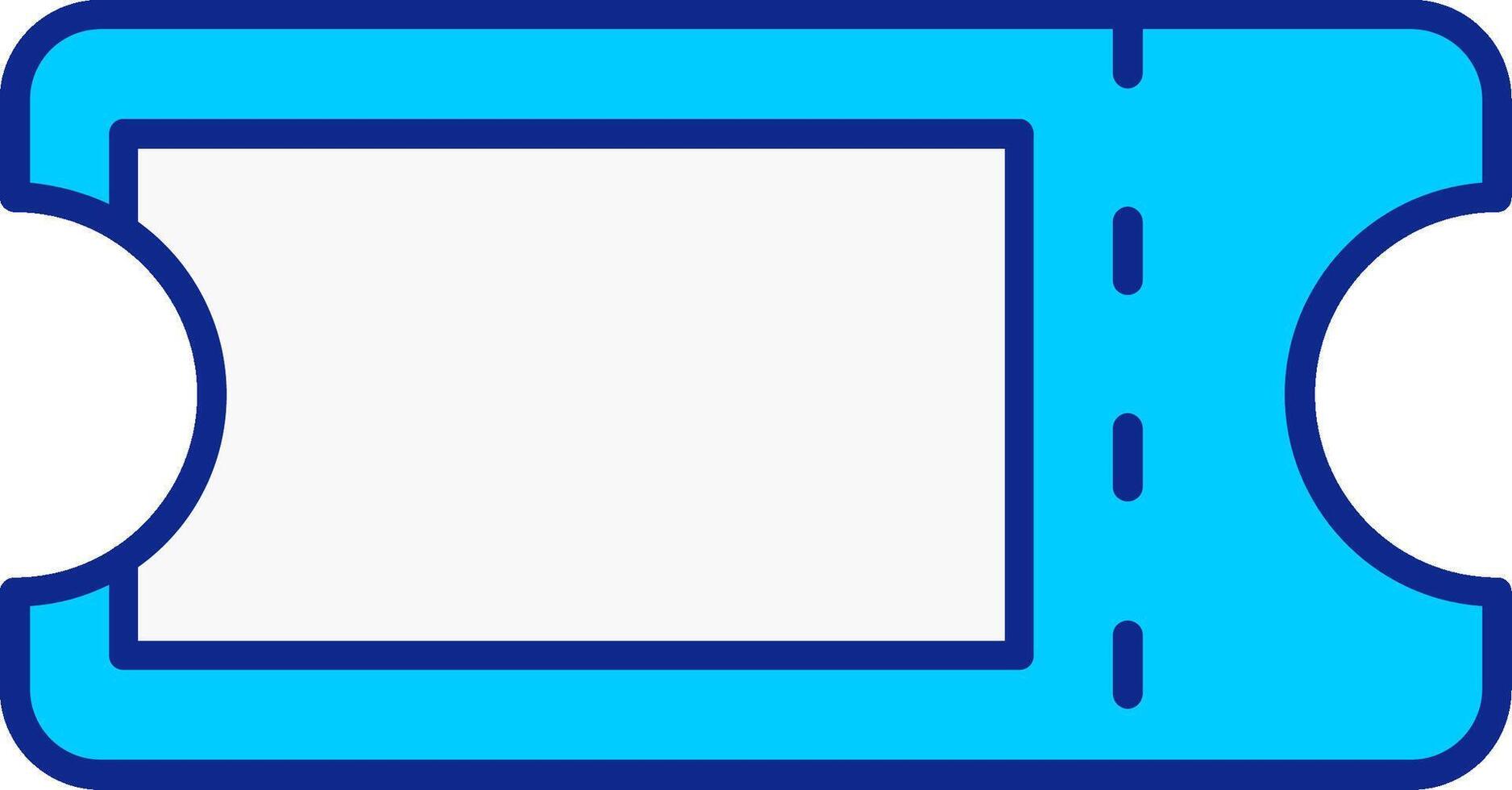 Ticket Blue Filled Icon vector