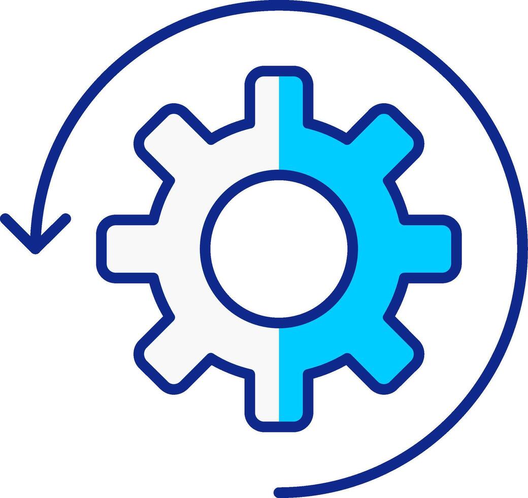 Automate Blue Filled Icon vector