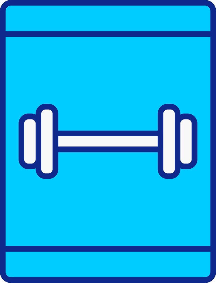 Online Workout Blue Filled Icon vector