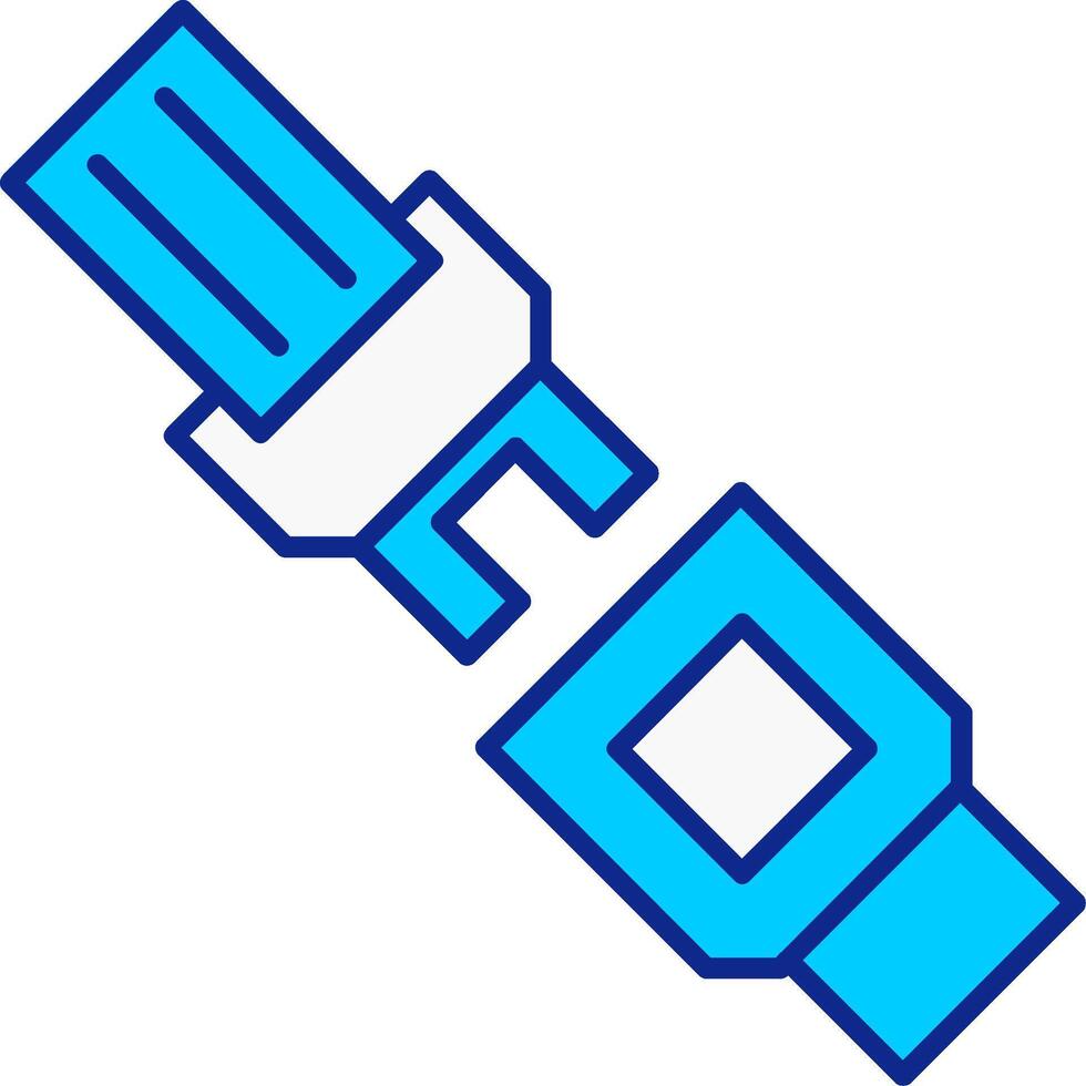Safety Belt Blue Filled Icon vector