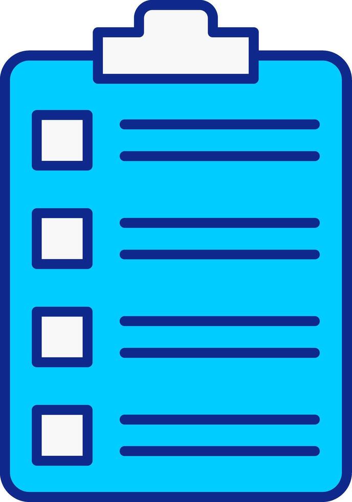 Tasks Blue Filled Icon vector