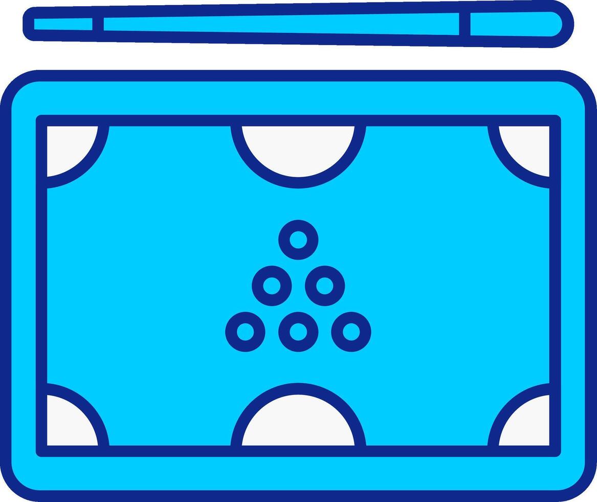 Billiard Blue Filled Icon vector