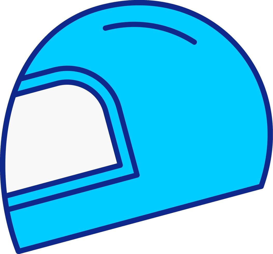 Helmet Blue Filled Icon vector