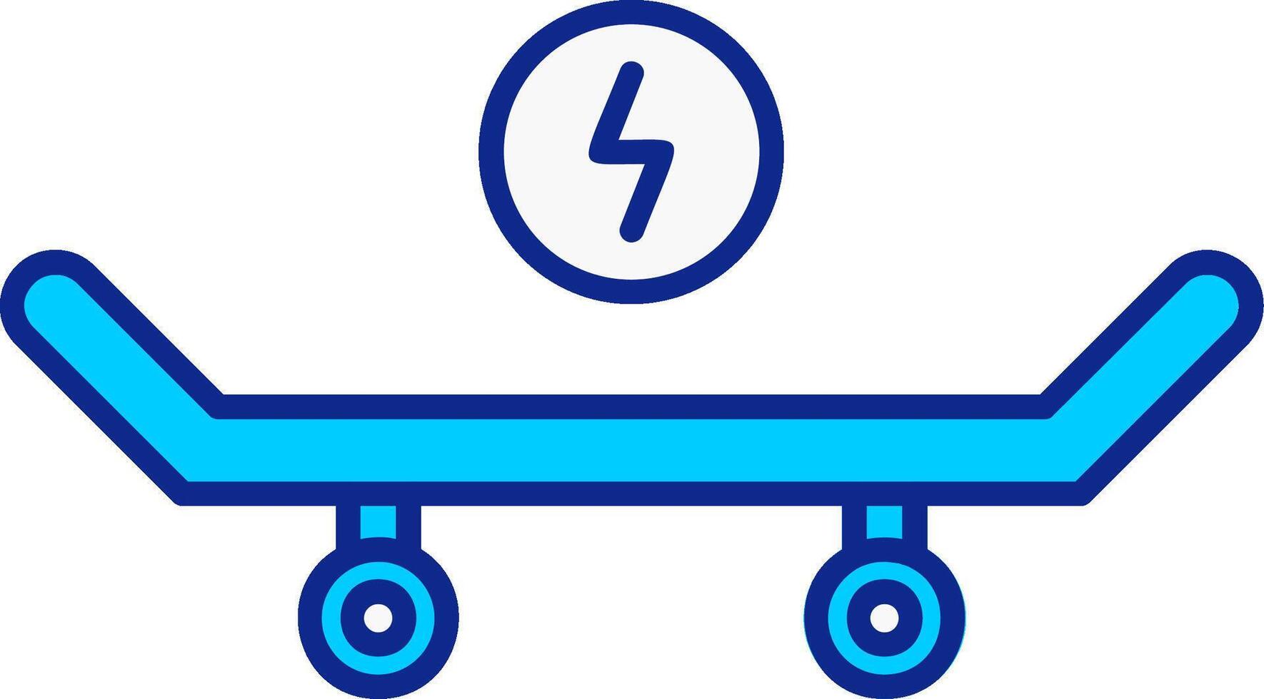 Skateboard Blue Filled Icon vector