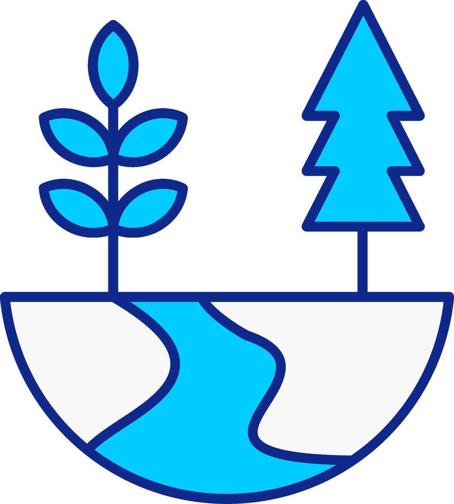 Nature Blue Filled Icon vector