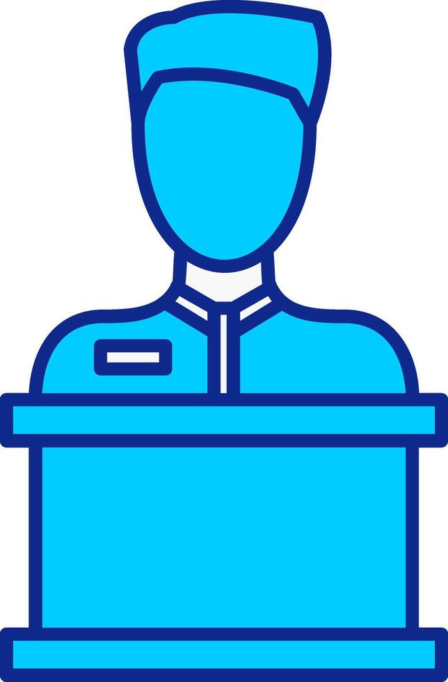 Reception Blue Filled Icon vector
