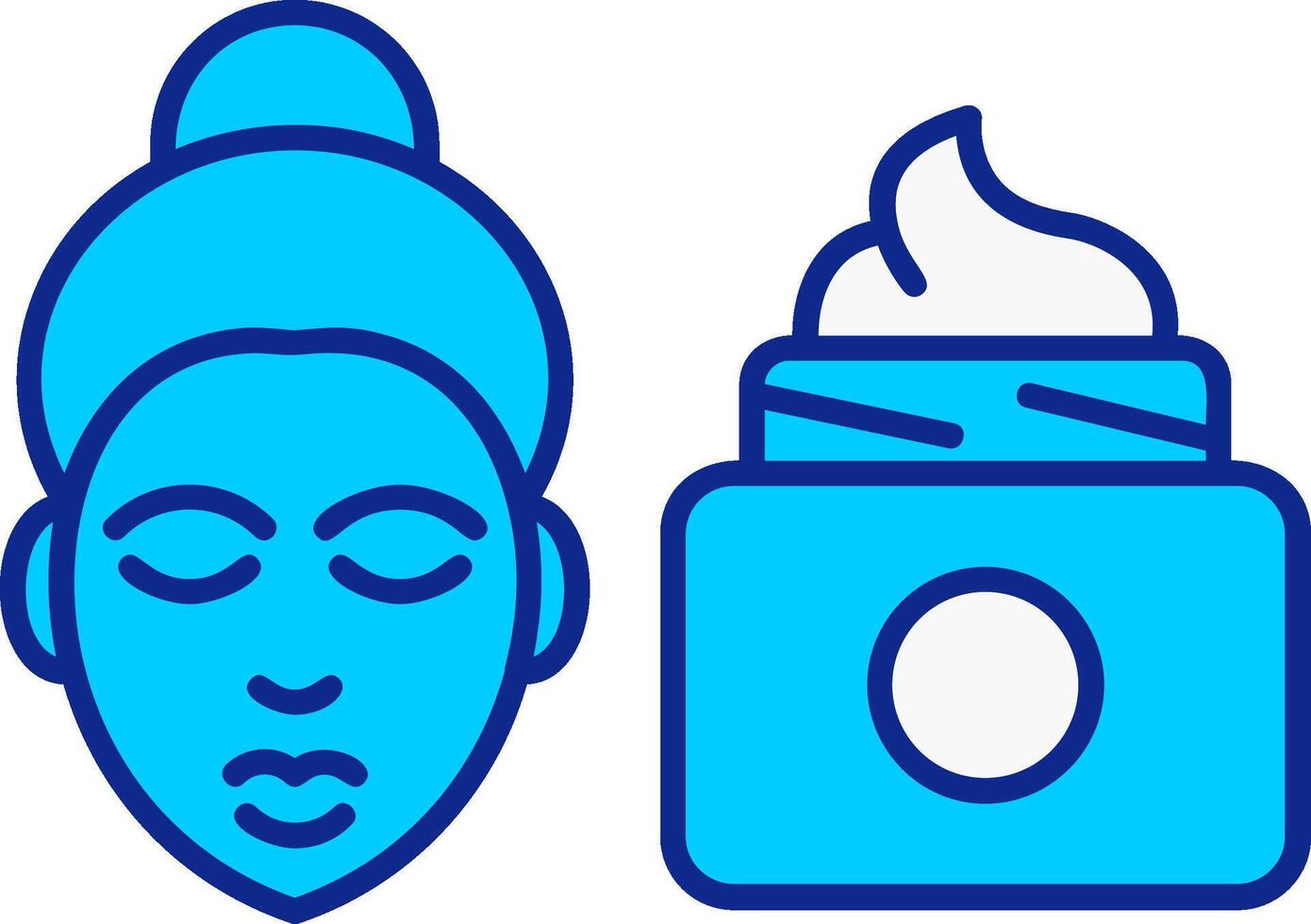 Skin Care Blue Filled Icon vector