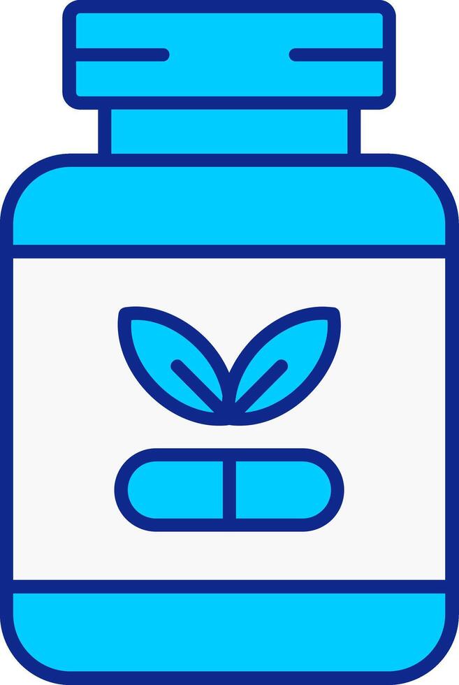 Supplements Blue Filled Icon vector