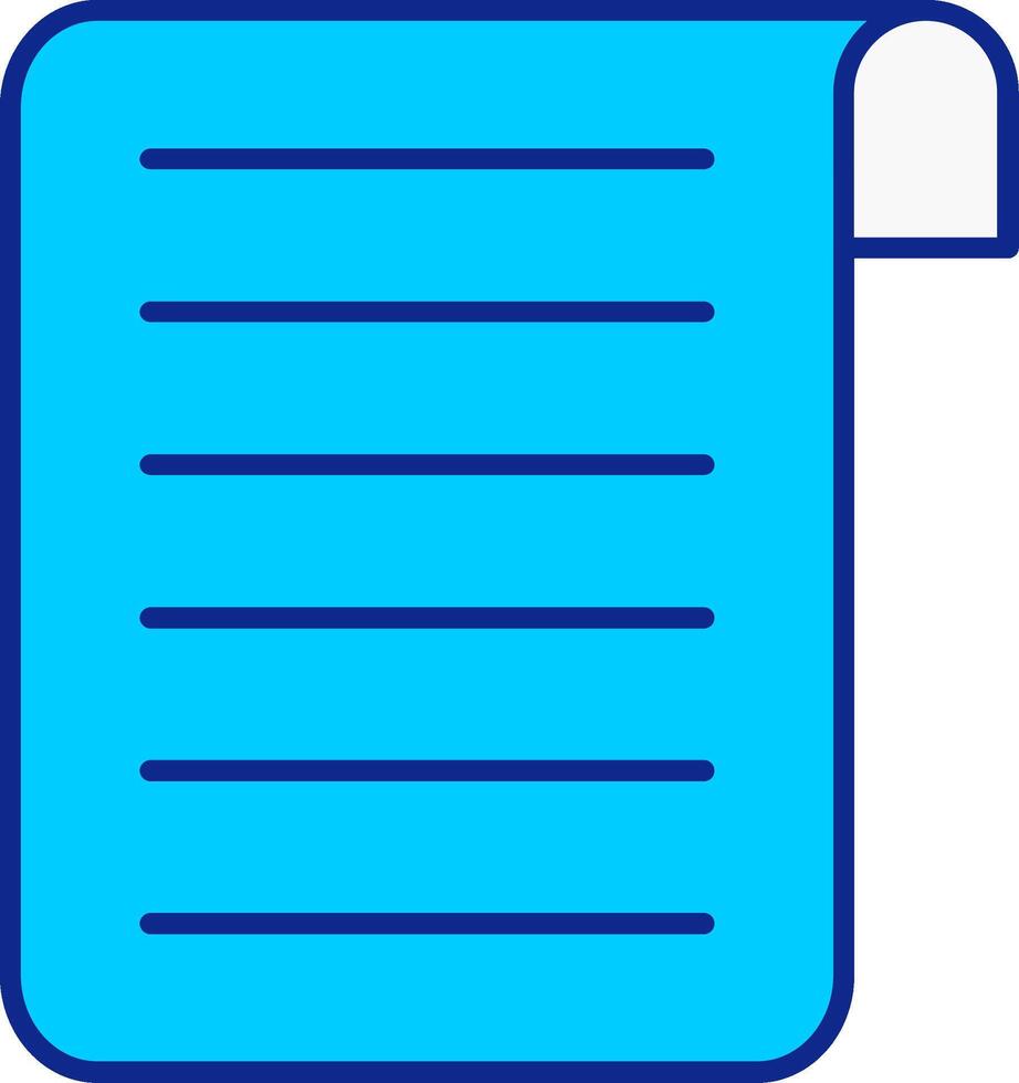 documento azul lleno icono vector