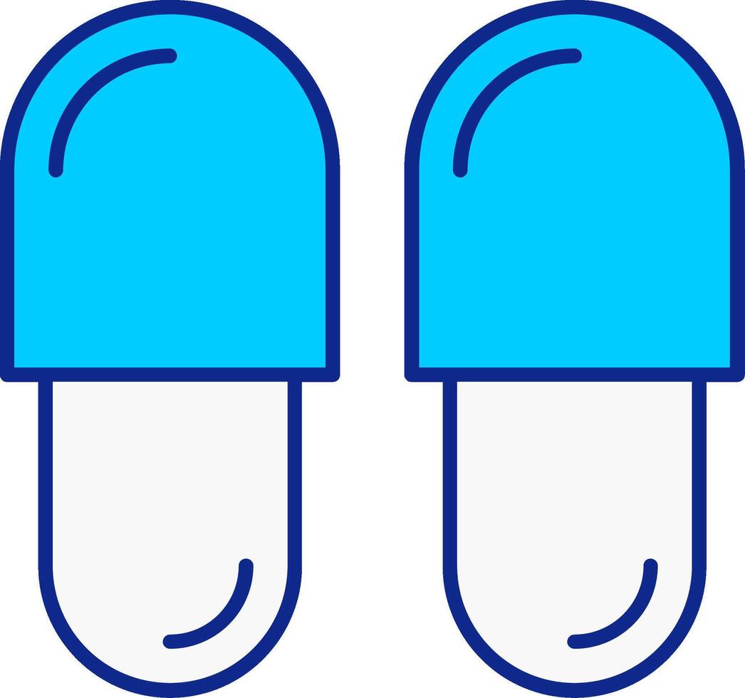 Slipper Blue Filled Icon vector