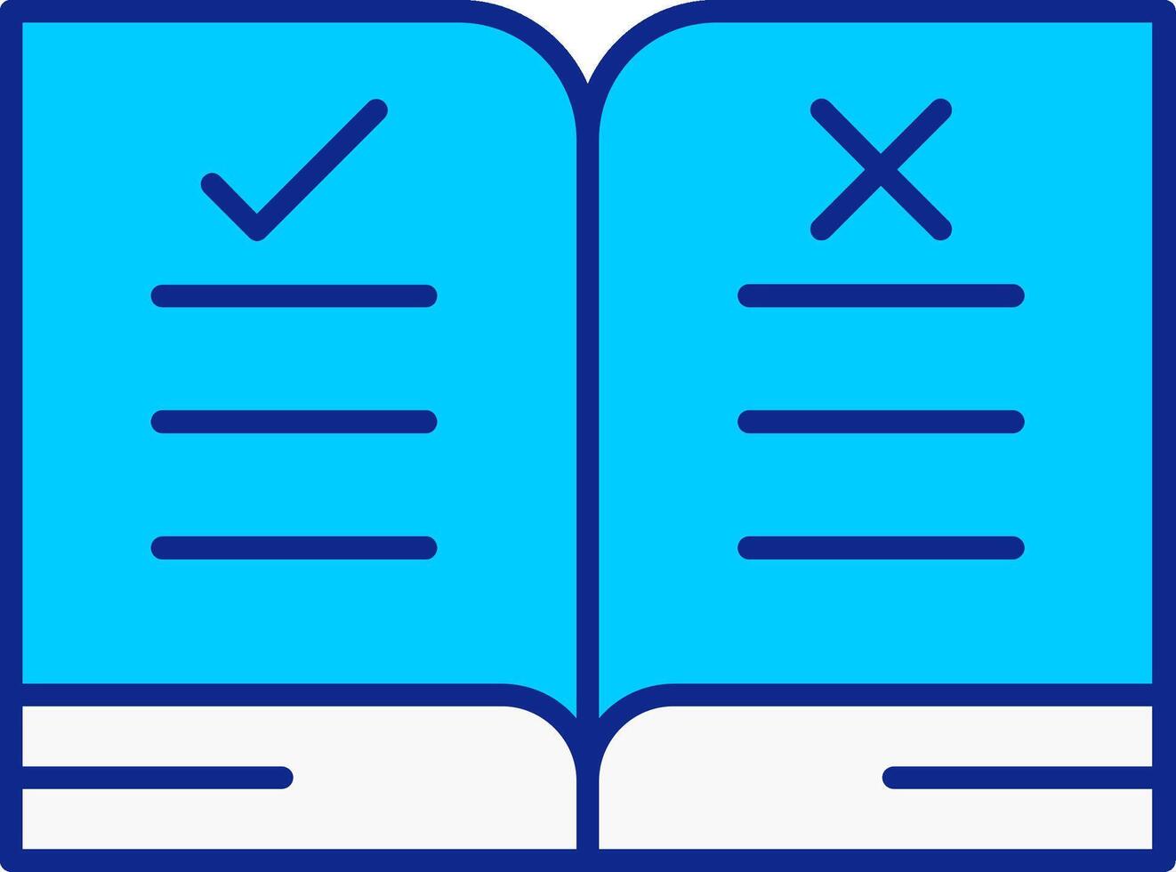 Guidelines Blue Filled Icon vector