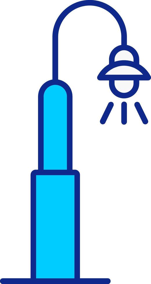 Street Light Blue Filled Icon vector