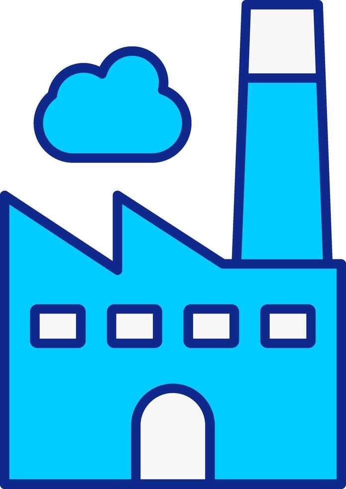 Factory Blue Filled Icon vector