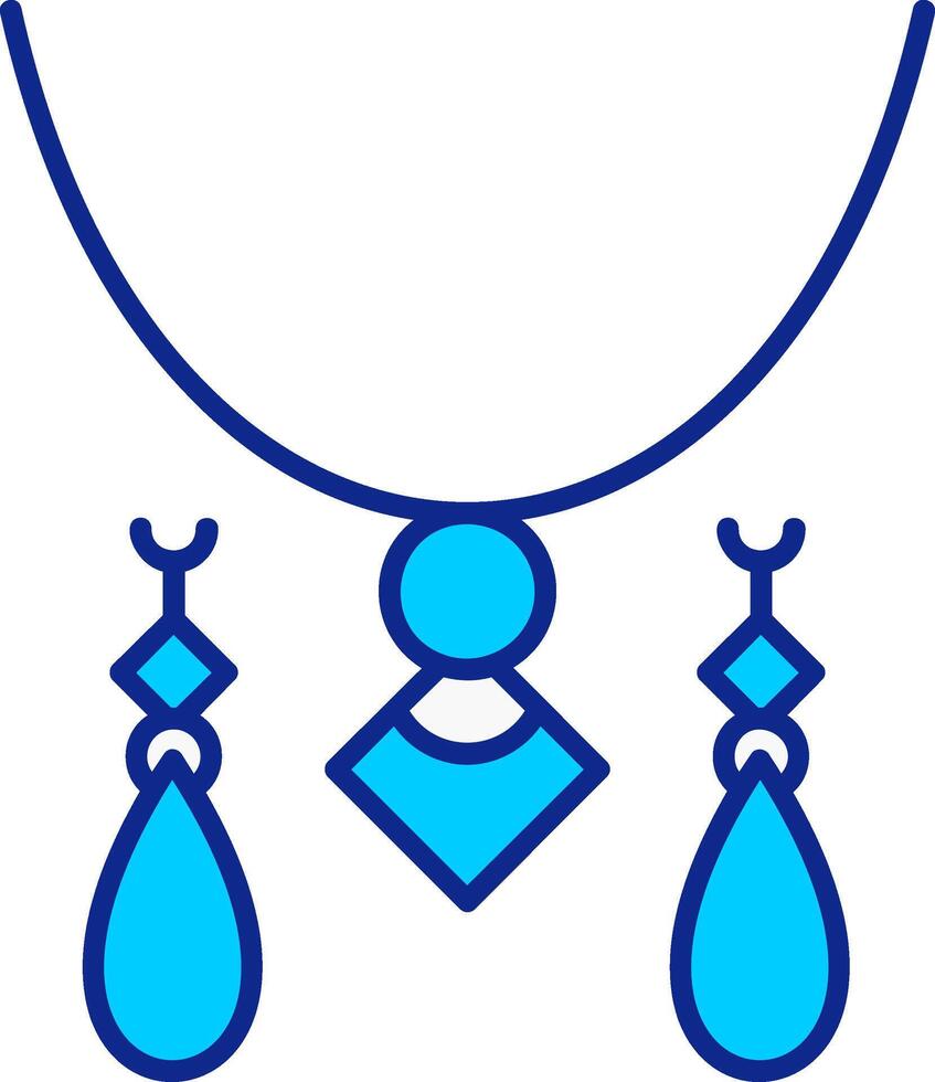 Jewelery Blue Filled Icon vector