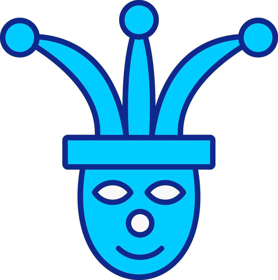 Jester Blue Filled Icon vector