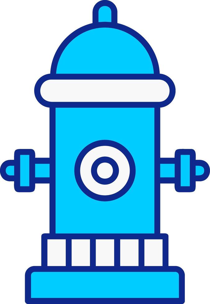 Fire Hydrant Blue Filled Icon vector