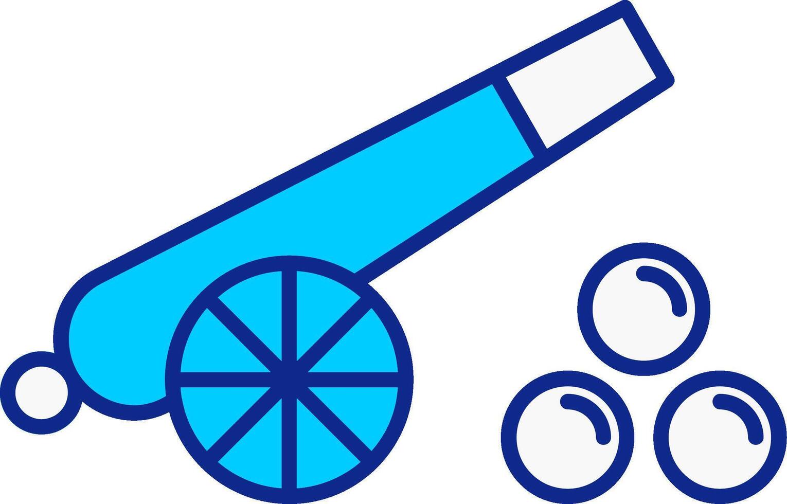 Cannon Blue Filled Icon vector