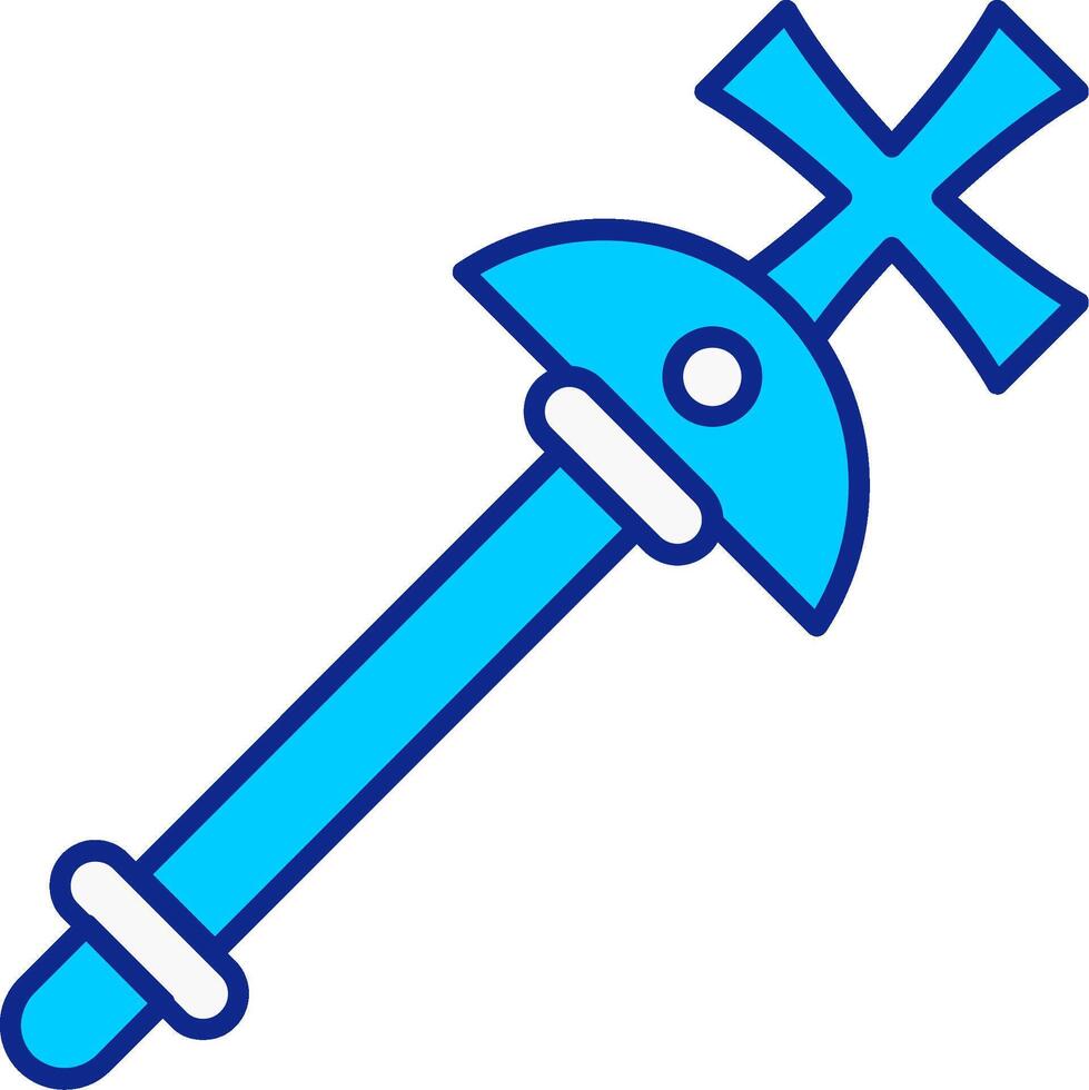 Scepter Blue Filled Icon vector