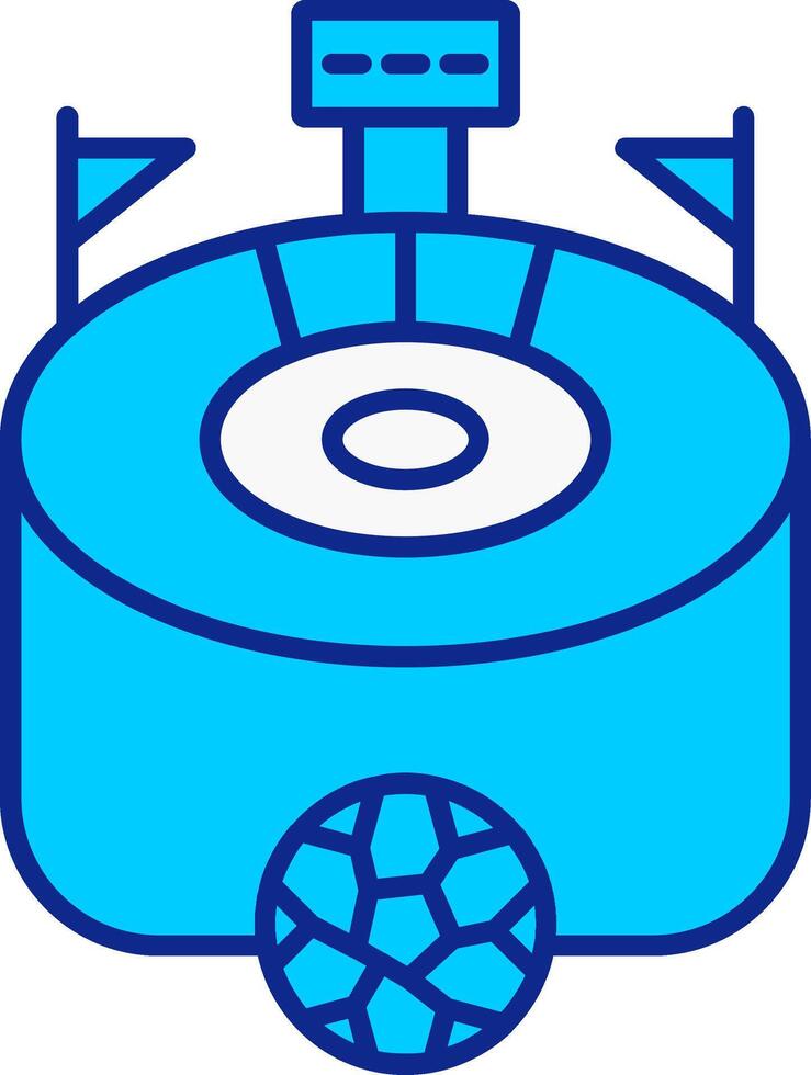 Stadium Blue Filled Icon vector