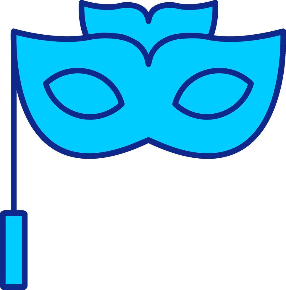 Eye mask Blue Filled Icon vector