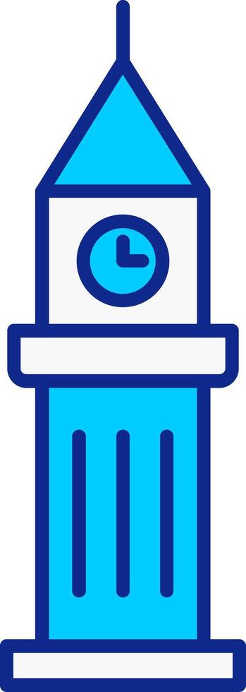 Tower Blue Filled Icon vector