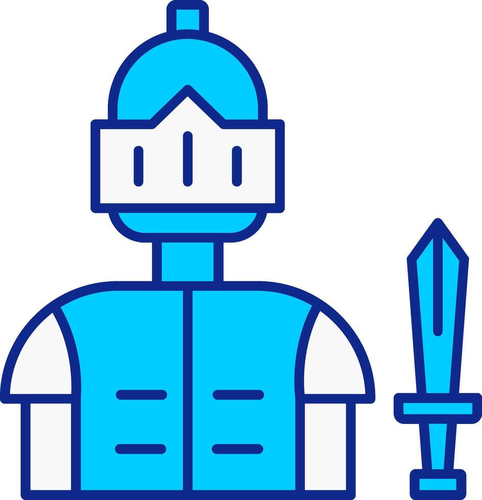 Knight Blue Filled Icon vector