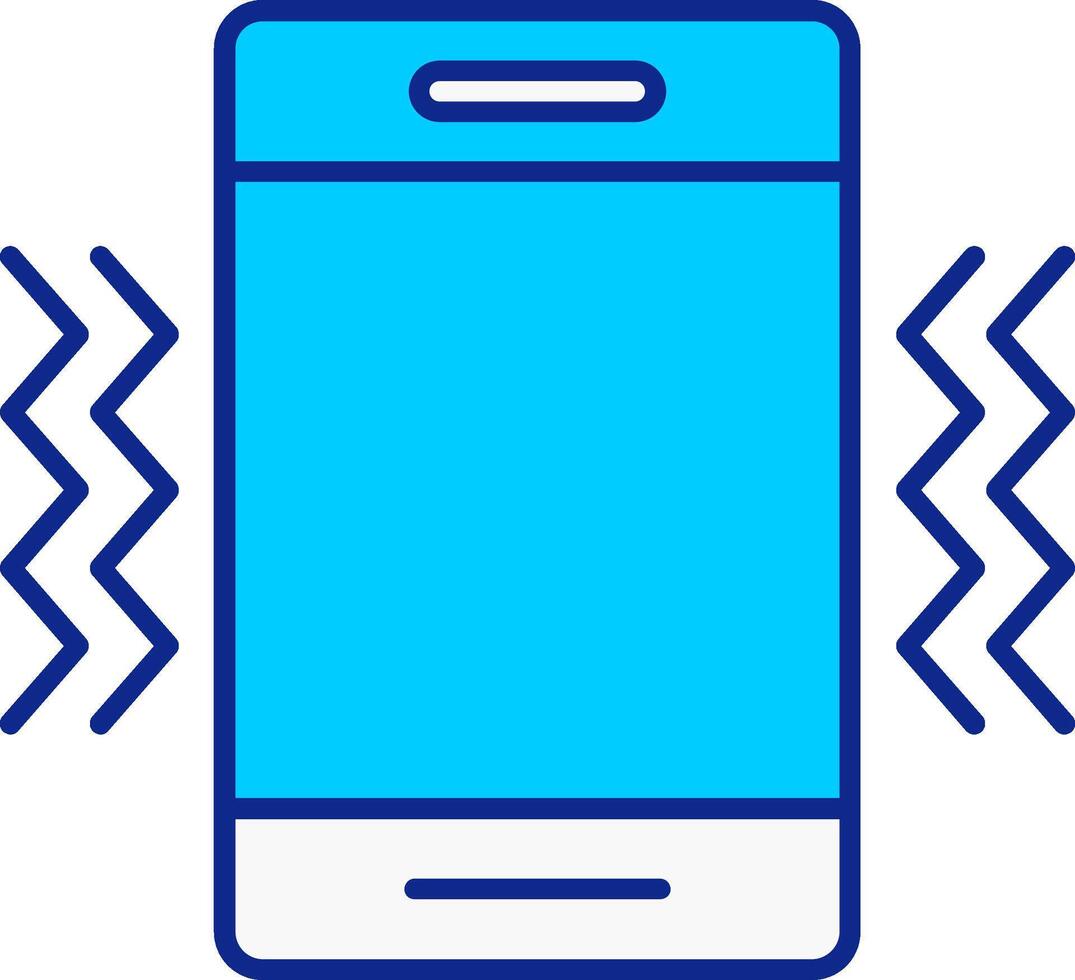 Vibration Blue Filled Icon vector