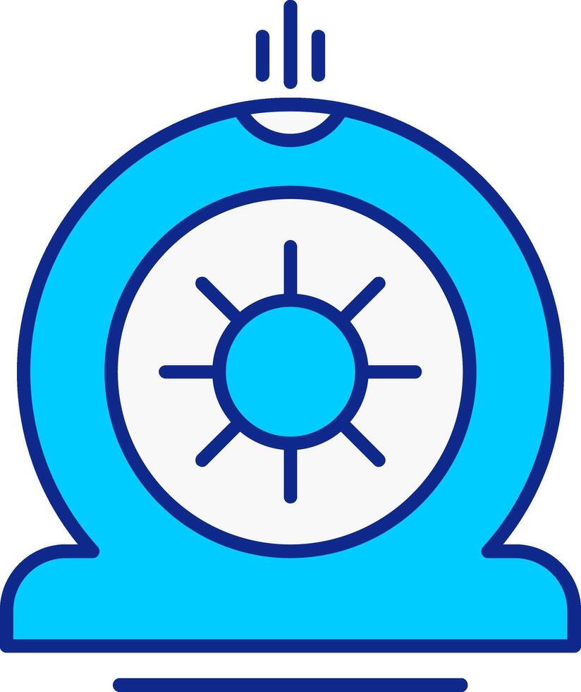 Flat Tire Blue Filled Icon vector