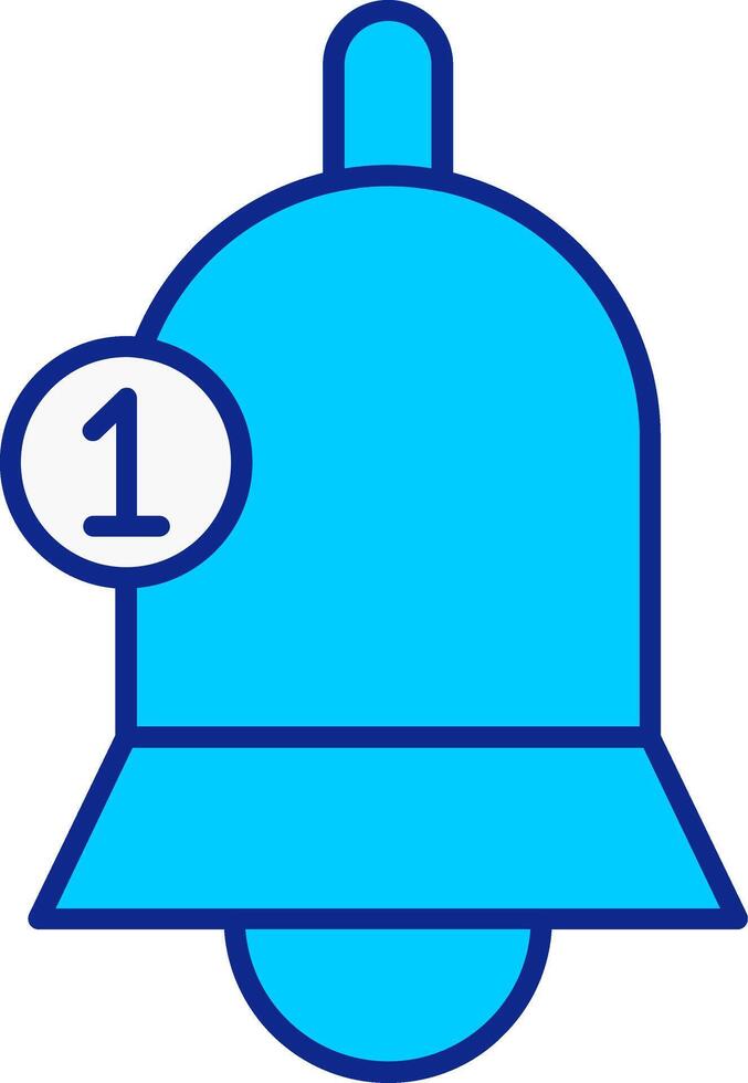 Notification Blue Filled Icon vector