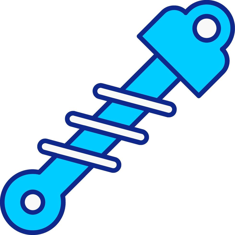 Shock Absorber Blue Filled Icon vector
