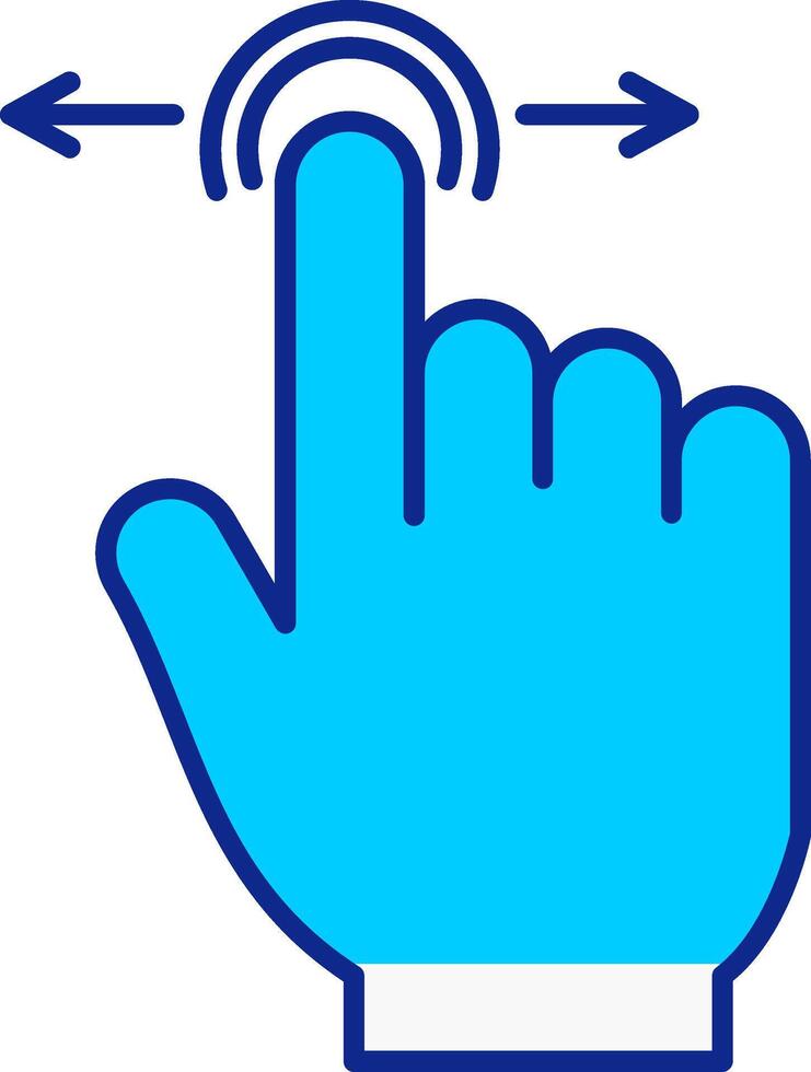 Swipe Blue Filled Icon vector