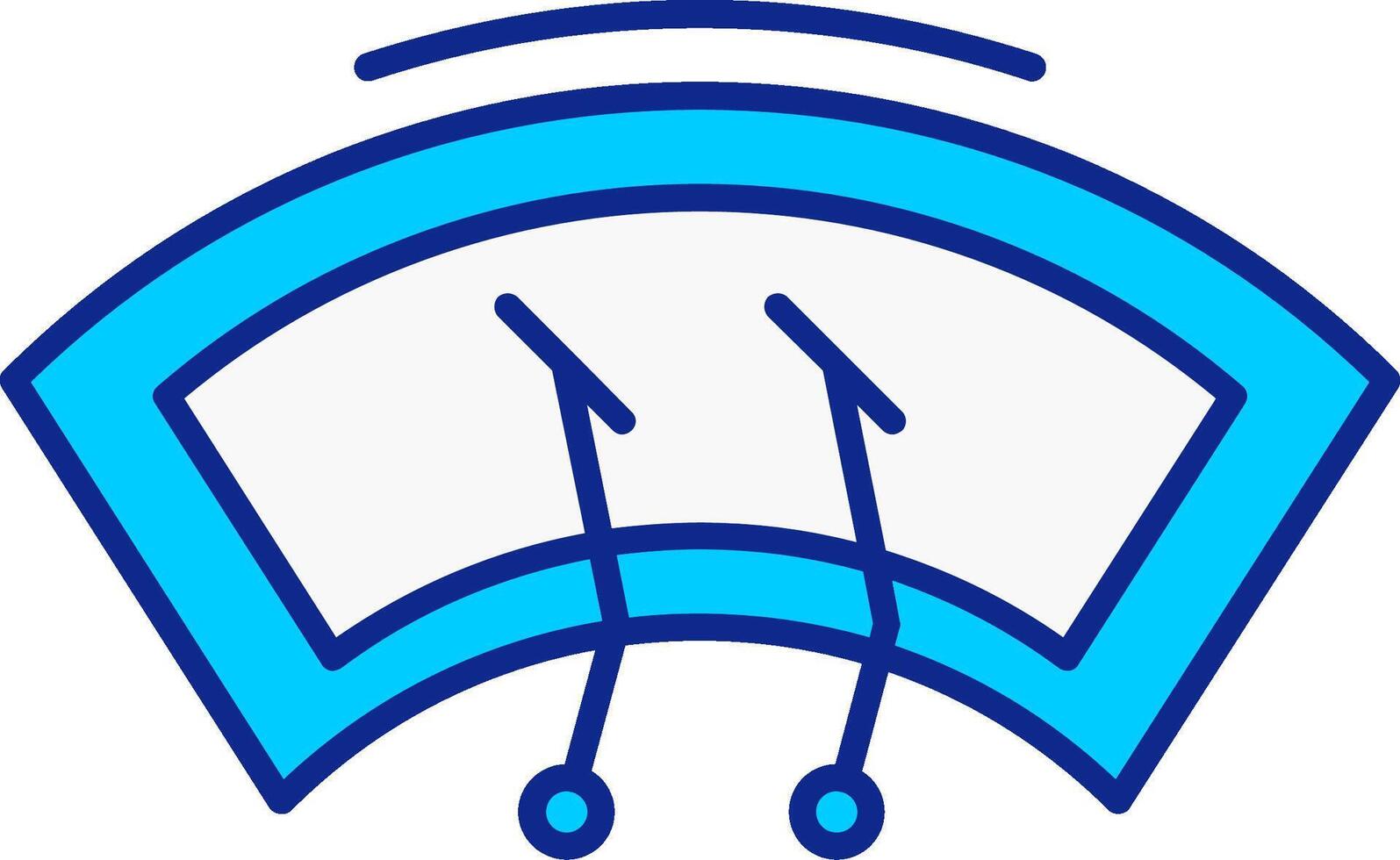 Wiper Blue Filled Icon vector