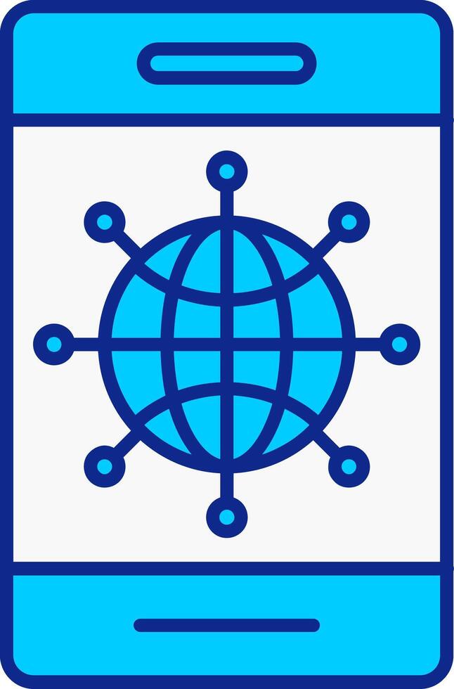 Internet Blue Filled Icon vector