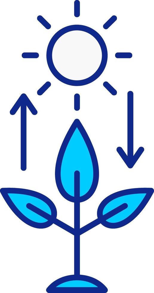 Photosynthesis Blue Filled Icon vector