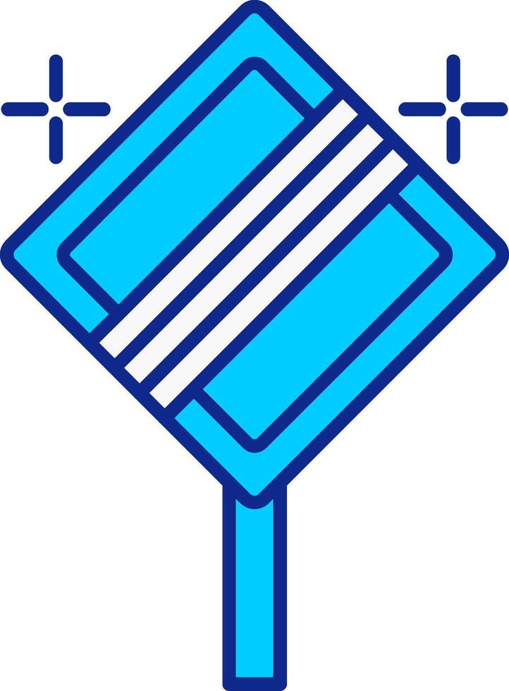 End Of Priority Blue Filled Icon vector