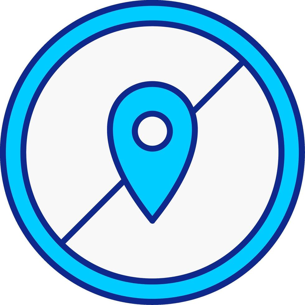 Avoid Blue Filled Icon vector