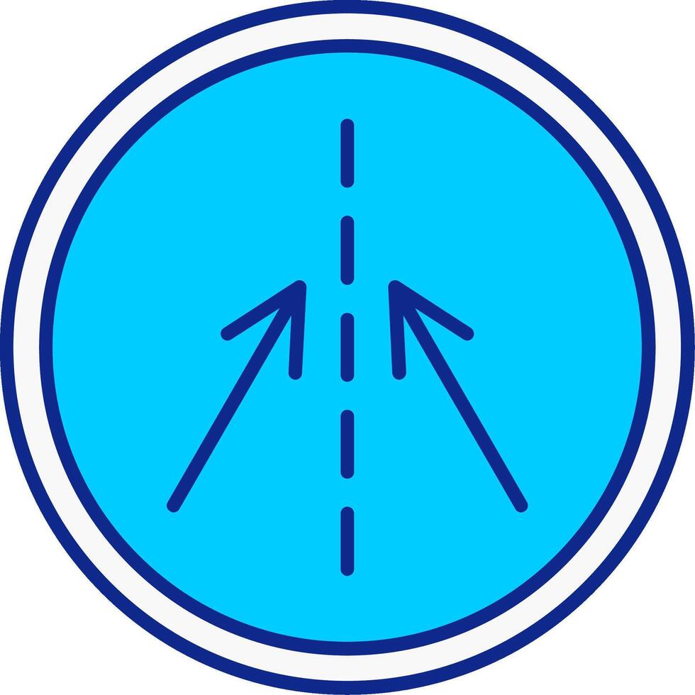 Keep In Line Blue Filled Icon vector