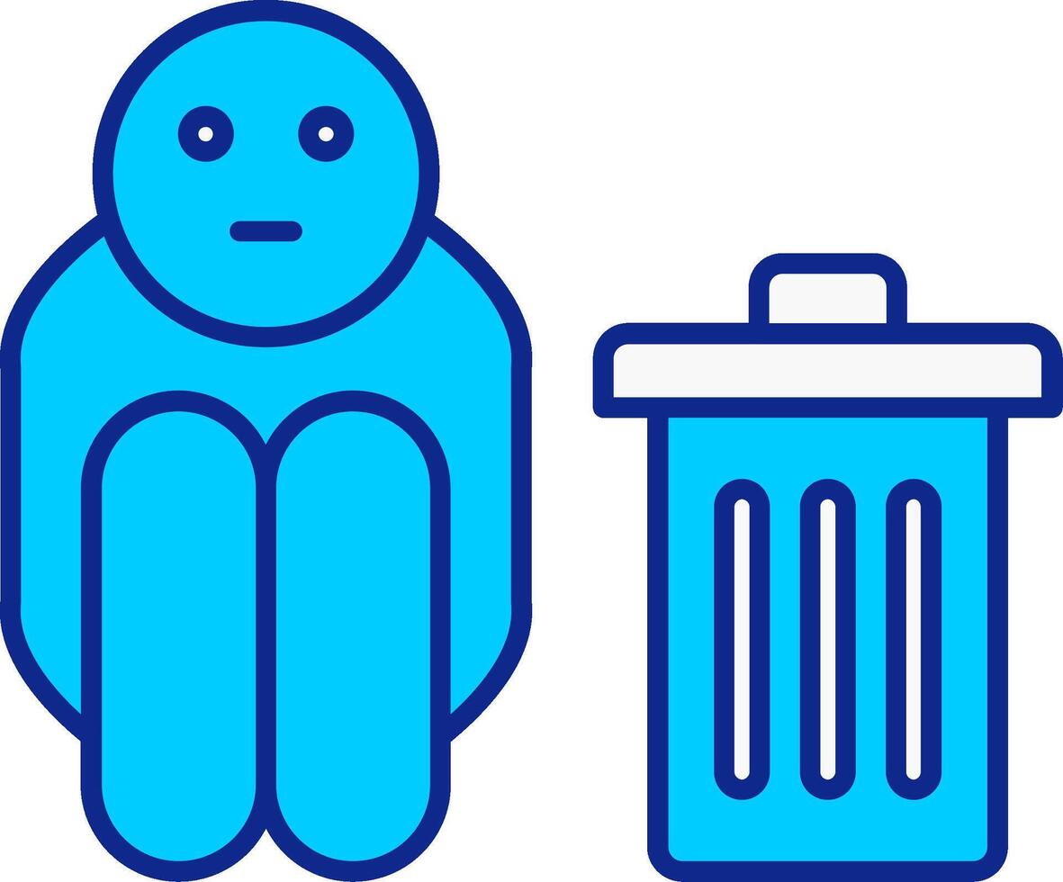 Scavenger Blue Filled Icon vector