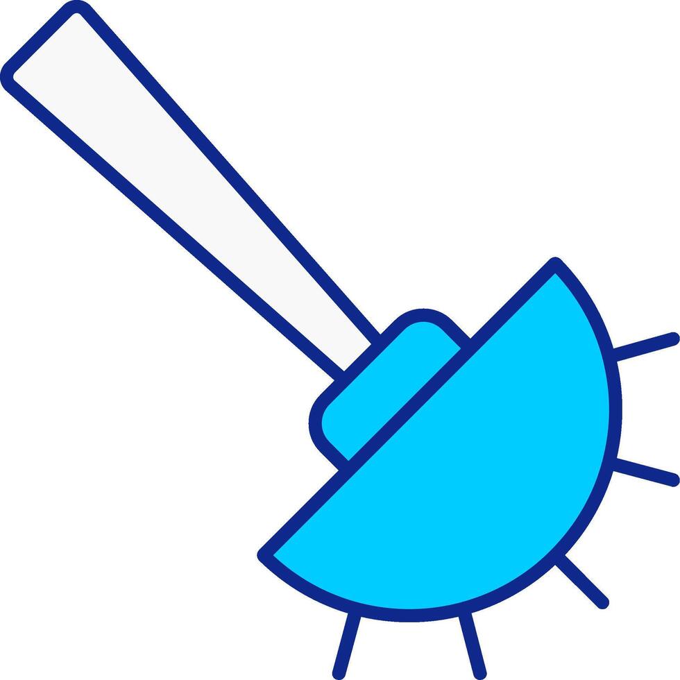 Toilet Brush Blue Filled Icon vector