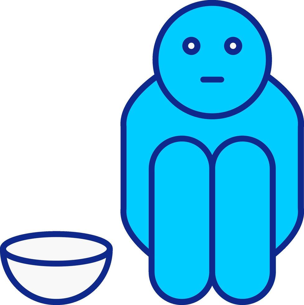 Hunger Blue Filled Icon vector