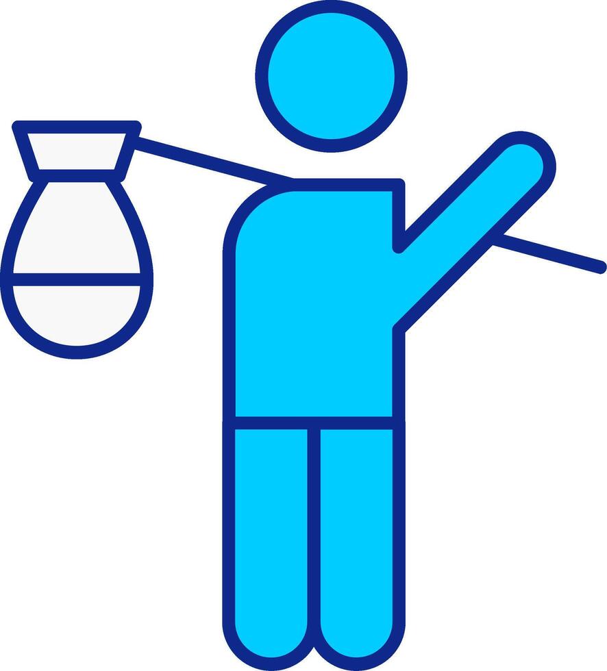 Refugee Blue Filled Icon vector