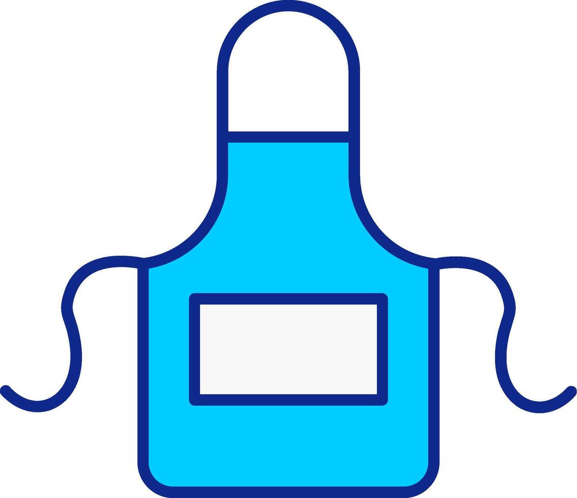 Apron Blue Filled Icon vector