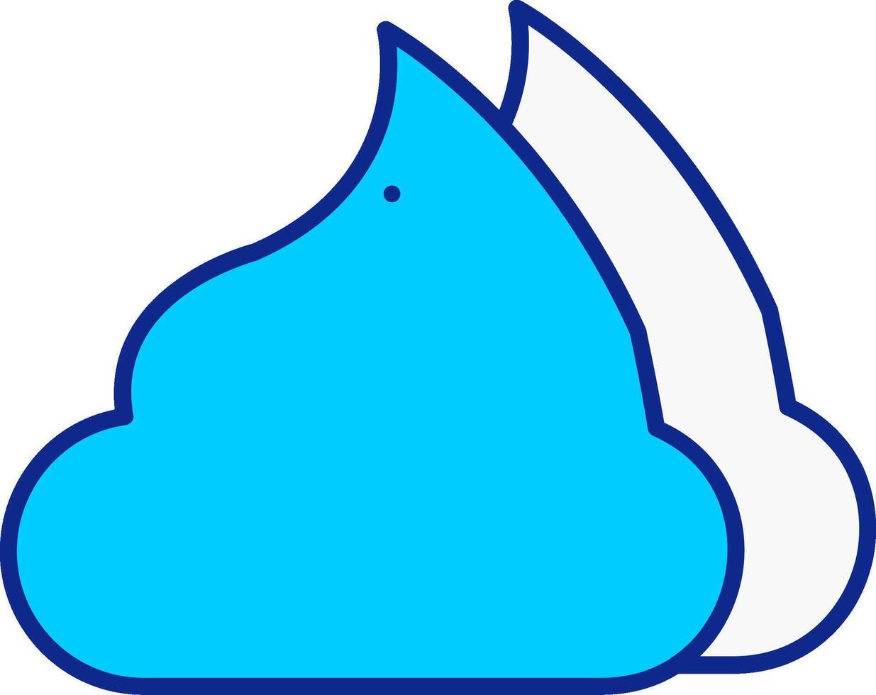 espuma azul lleno icono vector