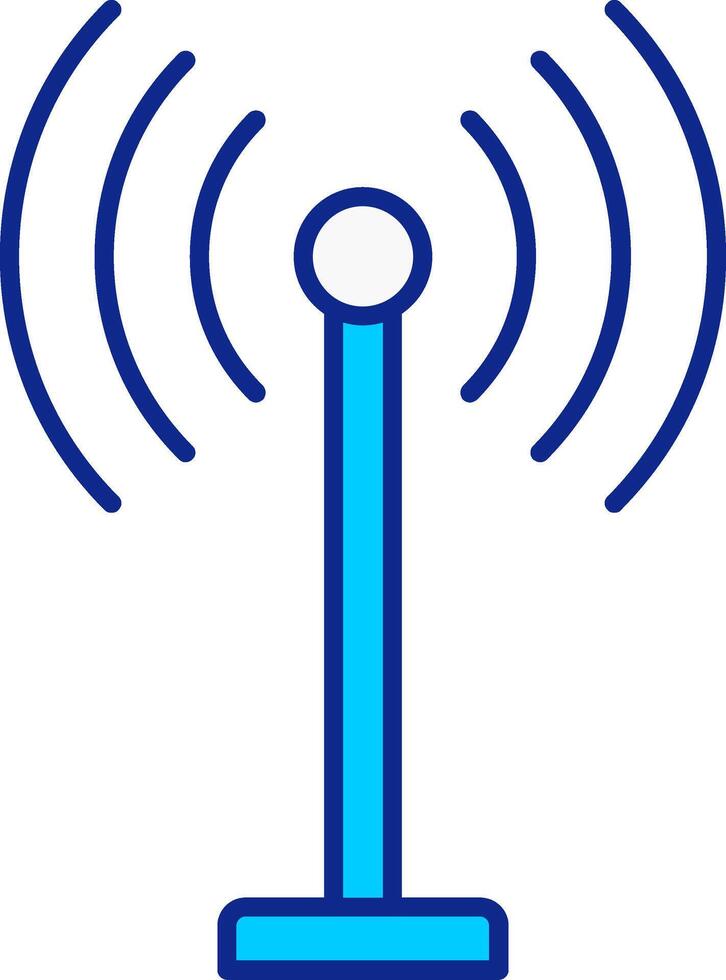 Antenna Blue Filled Icon vector