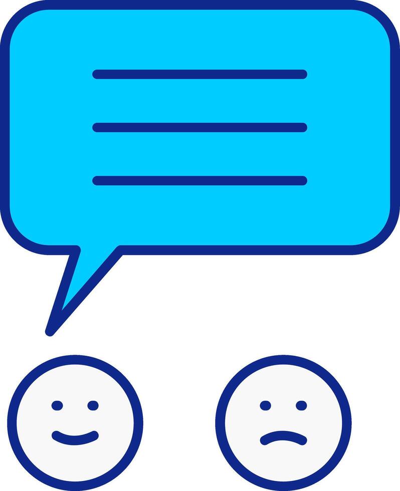 Response Blue Filled Icon vector