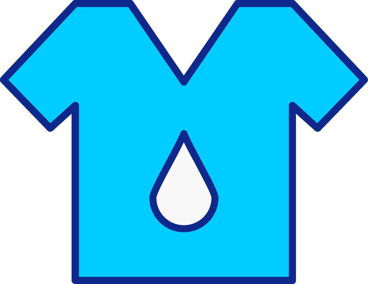 T Shirt Blue Filled Icon vector