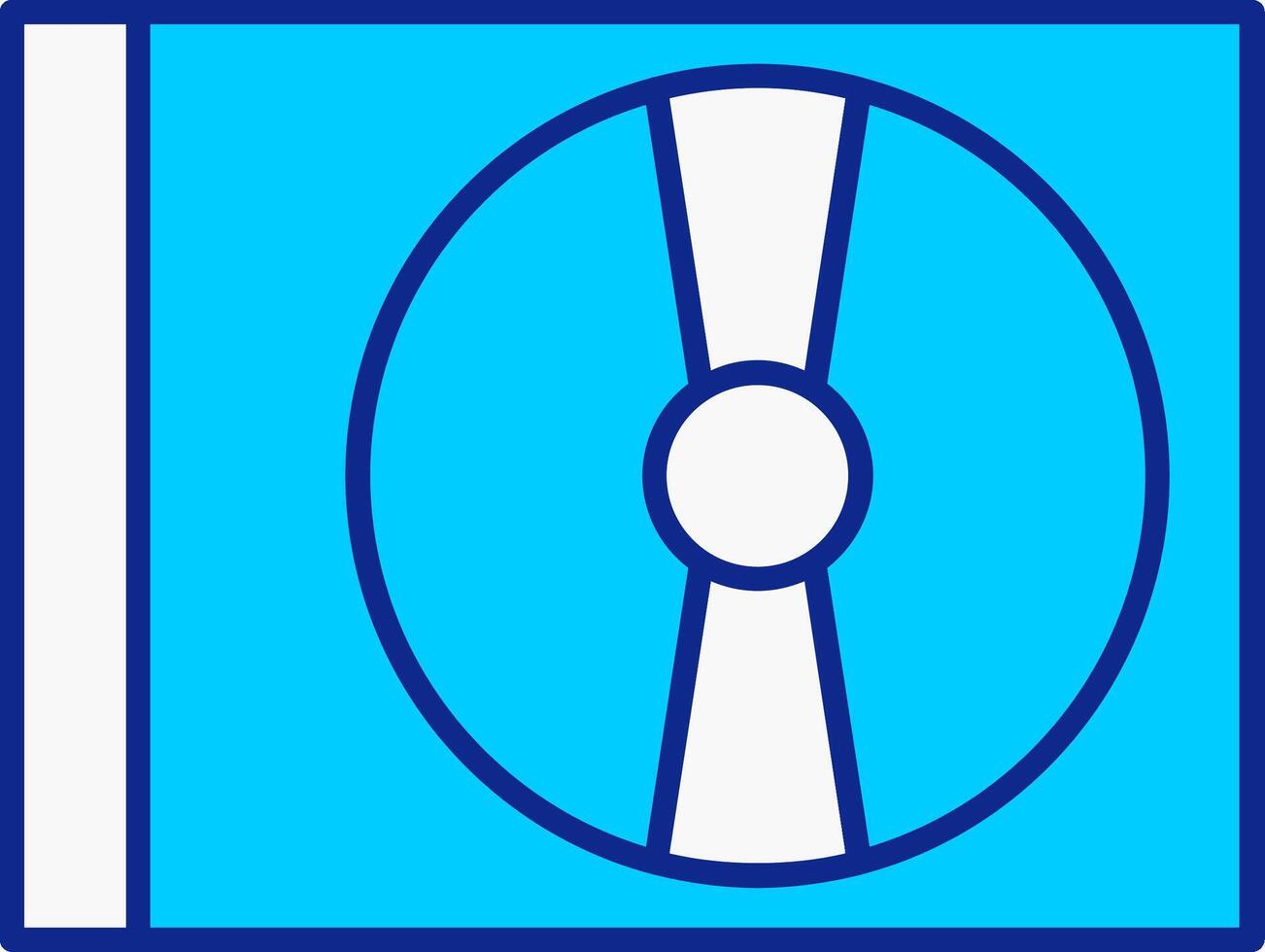 Cd Player Blue Filled Icon vector