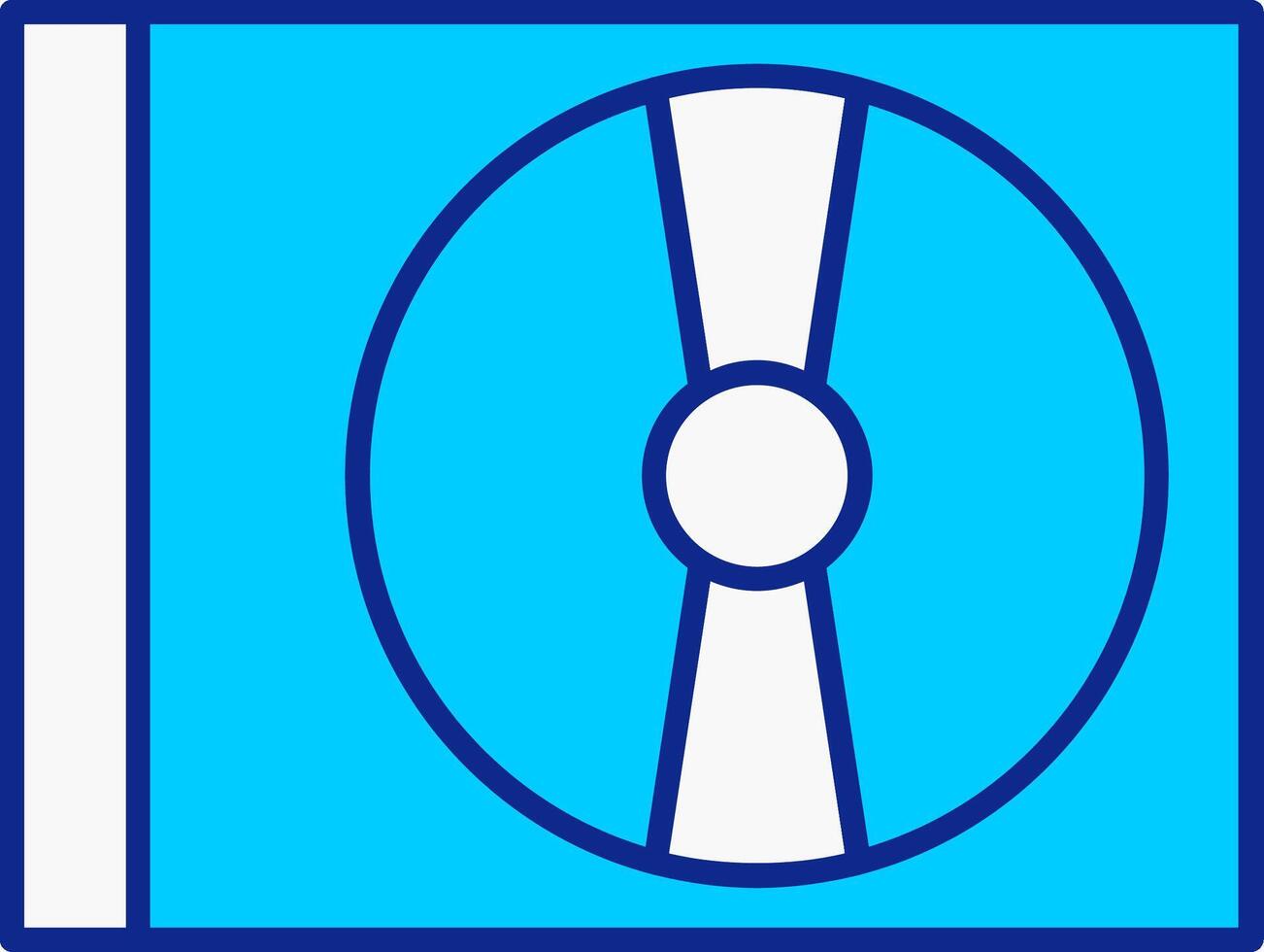 Cd Player Blue Filled Icon vector