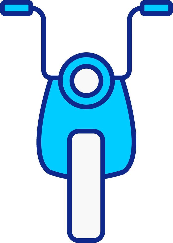 Motorcycle Blue Filled Icon vector