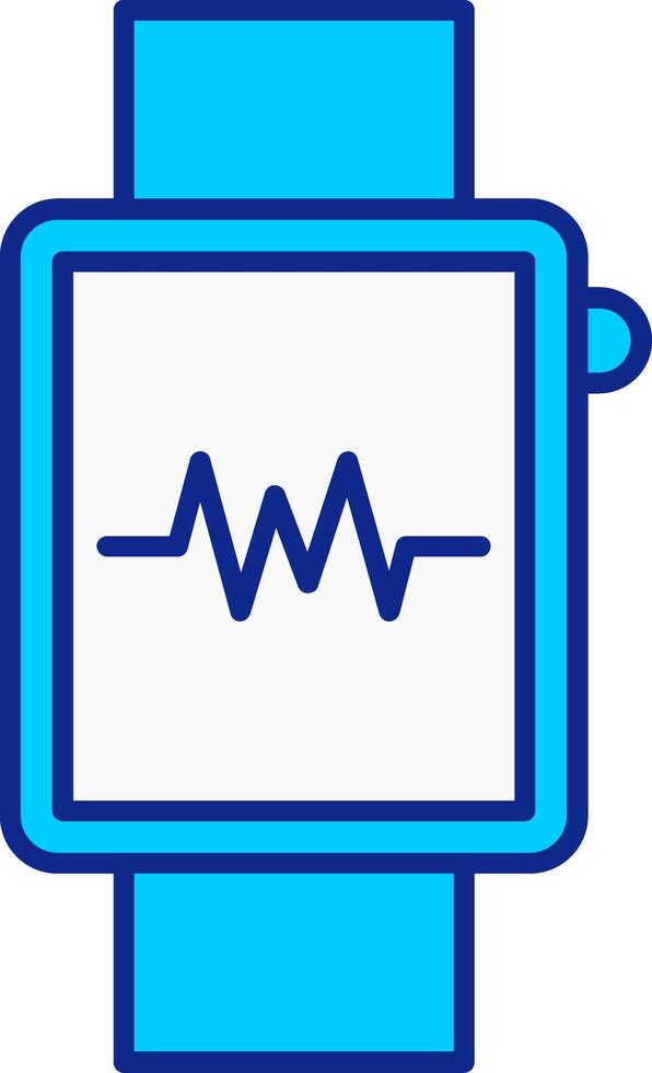 Smartwatch Blue Filled Icon vector